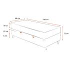Cama Box Baú Solteiro Marrom + Colchão De Molas Ensacadas - O