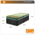 Cama Box Baú Solteiro Preta + Colchão Espuma D70/d28 Atlanta