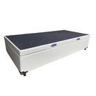 Cama Box Baú Solteiro Sintético Bege Com Pistão A Gás - Estru