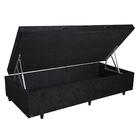 Cama Box Bau Solteiro Suede (0.78x1.88) Preto