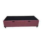 Cama Box Baú Solteiro Suede Rosé Com Pistão A Gás - Estrutura