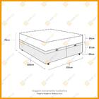 Cama Box Baú Super King Branco + Colchão De Molas Ensacadas -