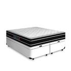 Cama Box Baú Super King Preta + Colchão De Espuma D33 - Casto