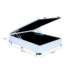 Cama Box Baú Viúva 128 Tecido Sintético Branco Com Colchão Al