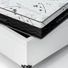 Cama Box Baú Viúva + Colchão D33 61x128x188cm Couro Branco