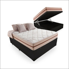Cama Box Baú Viúva + Colchão De Molas Ensacadas - Anjos - Cla