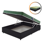 Cama Box Baú Viúva + Colchão Espuma D70/d28 Atlanta Verde 128
