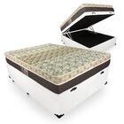 Cama Box Baú Viúva + Colchão Molas Ensacadas - Castor - Class