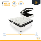 Cama Box Baú Viúva + Colchão Ortobom de Molas Physical Nanola