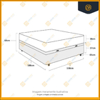 Cama Box Baú Viúva + Colchão Ortobom de Molas Physical Nanola