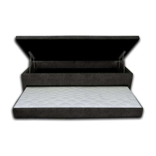 Cama Box Baú Viúva Com Auxiliar Ortopédica 128x188x46cm