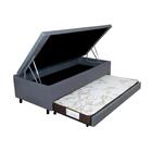 Cama Box Baú Viúva Com Auxiliar Para Colchão 128x188x46cm