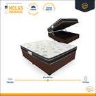 Cama Box Baú Viúva Com Colchão de Molas Ortobom Physical Nano