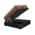 Cama Box Baú Viuva Preta + Colchão De Molas Ensacadas - Comfo