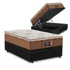 Cama Box Baú Viuva Preta + Colchão De Molas Ensacadas - Comfo