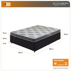 Cama Box Baú Viúva Preta + Colchão Washington Espuma D23 Liso