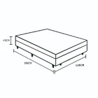 Cama Box Baú Viúva Sp Móveis Suede Cinza - 39x128x188