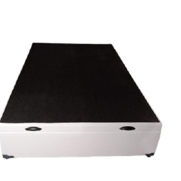 Cama Box Baú Viúvão Blindado Sintético Branco Com 128cm De La