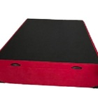 Cama Box Baú Viúvão Blindado Suede Vermelho Com 128cm De Larg