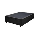 Cama Box Baú Viúvao Linhão Preto Com 128cm De Largura