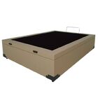 Cama Box Baú Viúvao Sintético Bege Com 128cm De Largura