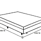 Cama Box Baú Viúvao Sintético Bege Com 128cm De Largura