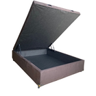 Cama Box Baú Viuvão Suede Marrom Com Pistão A Gás - Estrutura