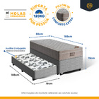 Cama Box Bicama + Colchão Ortobom De Molas Ensacadas Airtech