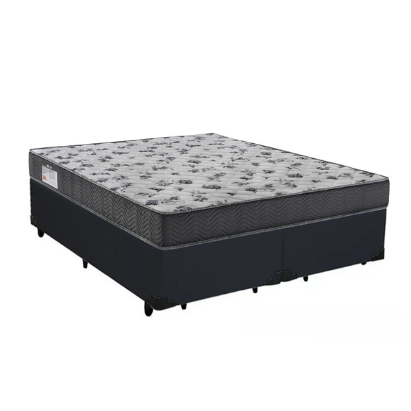 Cama Box Bipartido Casal + Colchão Ortobom Iso 1.0.0 D33 58x1