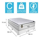 Cama Box Bipartido Casal + Colchão Portobel Ecstasy Molas Ens
