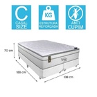 Cama Box Bipartido Casal + Colchão Portobel Ecstasy Molas Ens