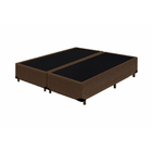 Cama Box Bipartido Casal Suede(1.38x1.88) Cafecomleite