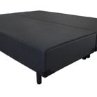 Cama Box Bipartido Premium Corino Preto Queen 1 58 X 1 98 X 0