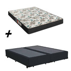 Cama Box Bipartido Queen + Colchão Portobel Veneza D33 64x158