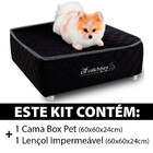 Cama Box Caminha Pet Cachorros E Gatos Luxo + Lençol Impermeá