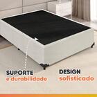 Cama Box Casal 1,38m Com 38cm De Altura Prince Branco Linho