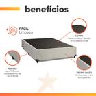 Cama Box Casal 1,38m Com 38cm De Altura Prince Branco Linho