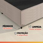 Cama Box Casal 1,38m Com 38cm De Altura Suede Prince Bege