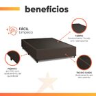 Cama Box Casal 1,38m Com 38cm De Altura Suede Prince Marrom