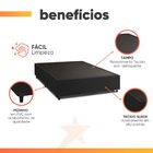 Cama Box Casal 1,38m Com 38cm De Altura Suede Prince Preto