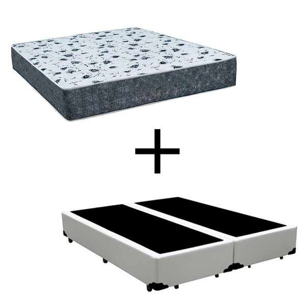 Cama Box Casal 138 Bipartido Tecido Sintético Branco Com Colc