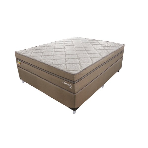 Cama Box Casal 138x188x58cm Colchão Molas Ensacadas Toronto M