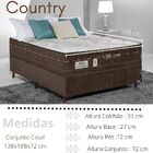 Cama Box Casal 138x188x72cm Country Gazin Colchões Megasul