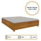Cama Box Casal 193cmx144cm Mônaco Com Cabeceira Extensivel E