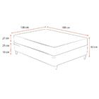 Cama Box Casal + Colchão Castor De Espuma D33 - Black White D