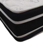 Cama Box Casal + Colchão Castor De Espuma D33 - Black White D