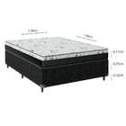 Cama Box Casal + Colchão D33 One Face - Suede Preto