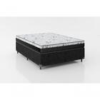 Cama Box Casal + Colchão D33 One Face - Suede Preto