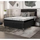Cama Box Casal + Colchão D33 One Face - Suede Preto