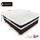Cama Box Casal + Colchão De Espuma D45 - Castor - Black White